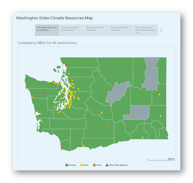 Image showing what interactive climate document map looks like