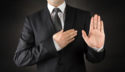 taking an oath of office