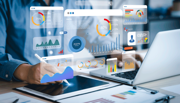 Dashboard showing performance measurement metrics