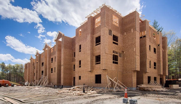 New multi-unit construction on empty lot