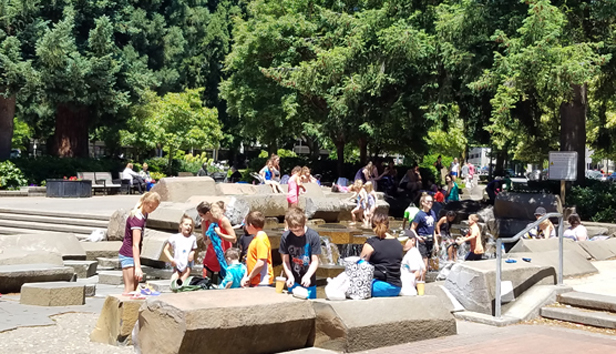 Kids at Vancouver's Esther Short Park